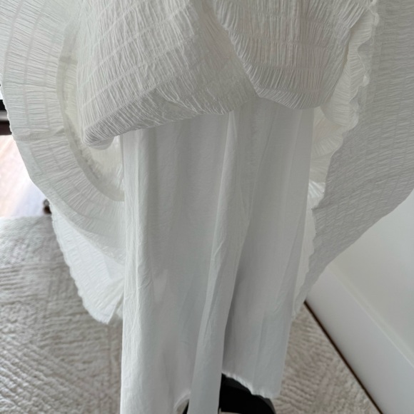 Sovere Australian brand Cotton Puffed Sleeve Off White Tiered Summer Dress - Picture 6 of 16